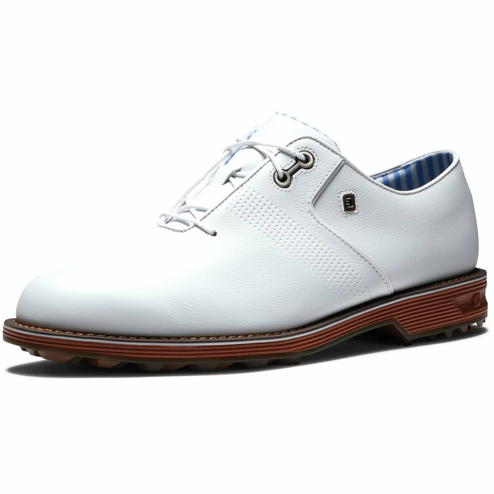 FootJoy Premiere Series Ltd Edition Flint Spikeless Shoes - White/Brown/Red - Image 3