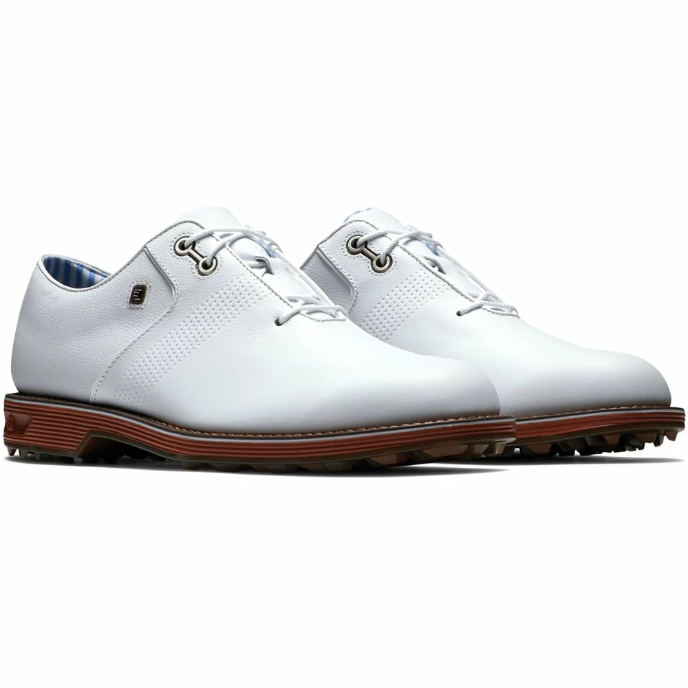 FootJoy Premiere Series Ltd Edition Flint Spikeless Shoes - White/Brown/Red - Image 5
