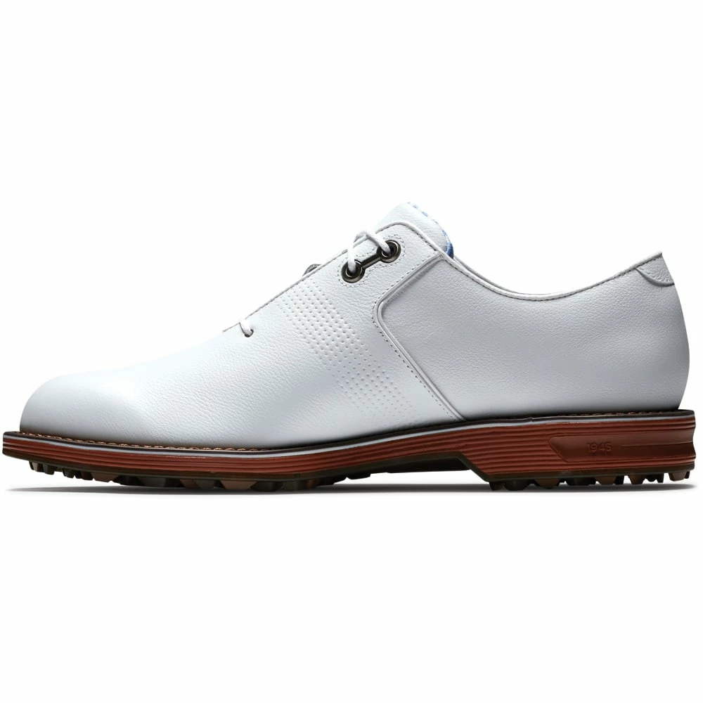 FootJoy Premiere Series Ltd Edition Flint Spikeless Shoes - White/Brown/Red - Image 2