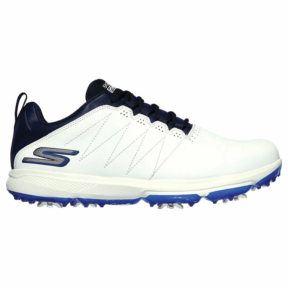 Skechers GO GOLF PRO 4 Spiked Shoes - White/Navy