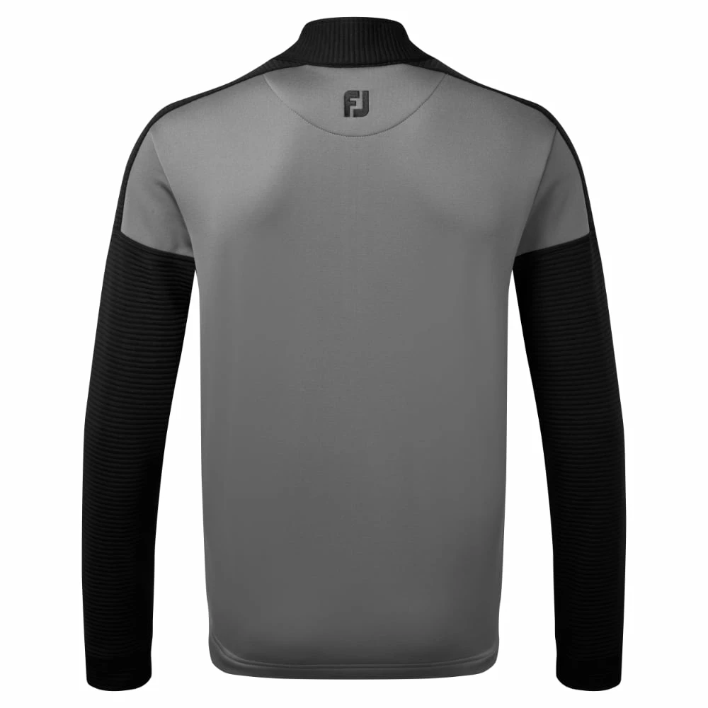 FootJoy Ribbed Chill-out Xtreme 1/4 Zip Pullover - Charcoal/Black - Image 2
