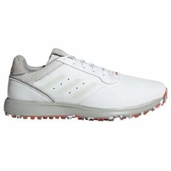 Adidas S2G Spikeless Leather Shoes - White/Grey/Crew Red