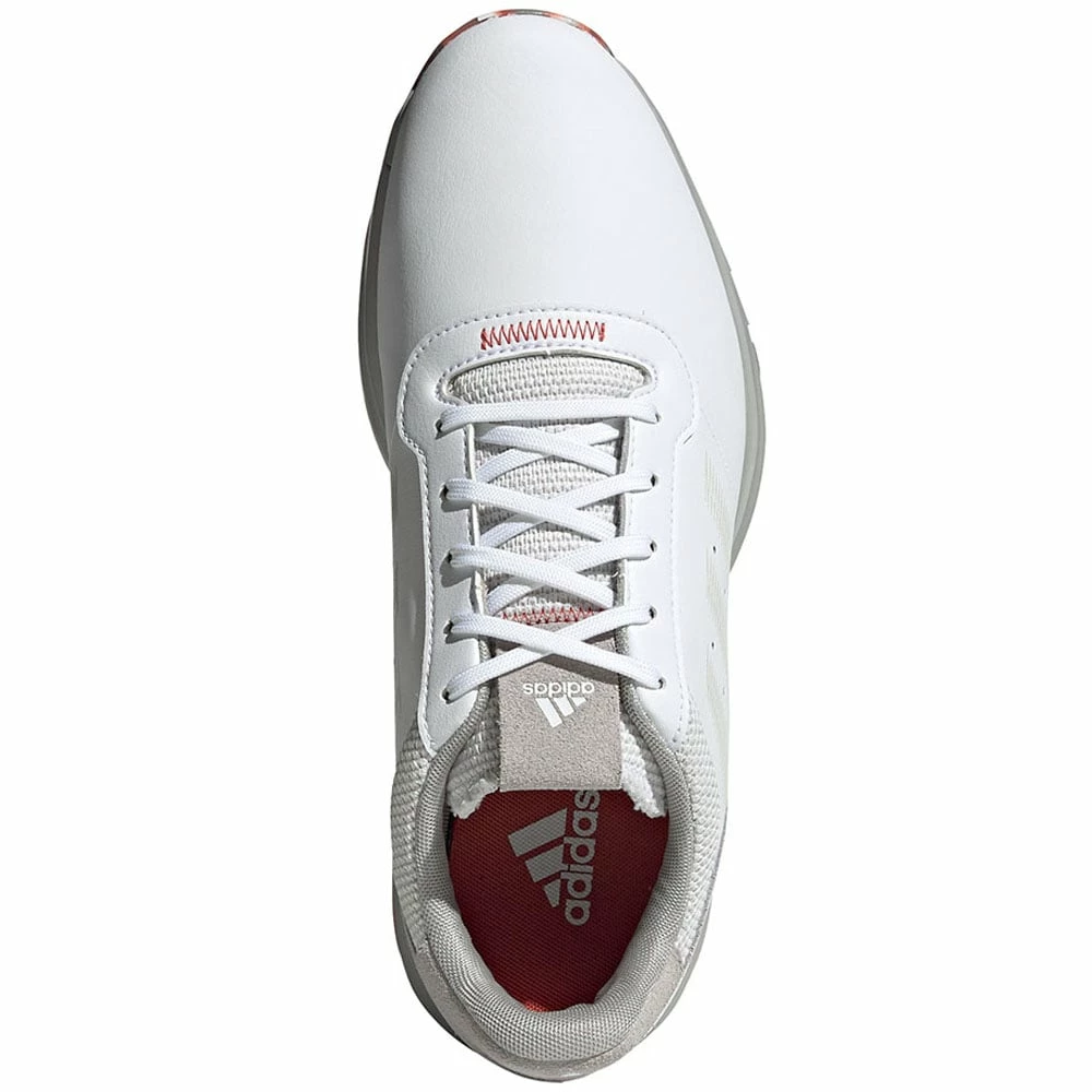 Adidas S2G Spikeless Leather Shoes - White/Grey/Crew Red - Image 4