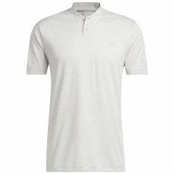 Adidas Texture Stripe Polo Shirt - Clear Brown/White