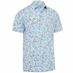 Callaway Artificial Nature Print Polo Shirt - Malibu Blue