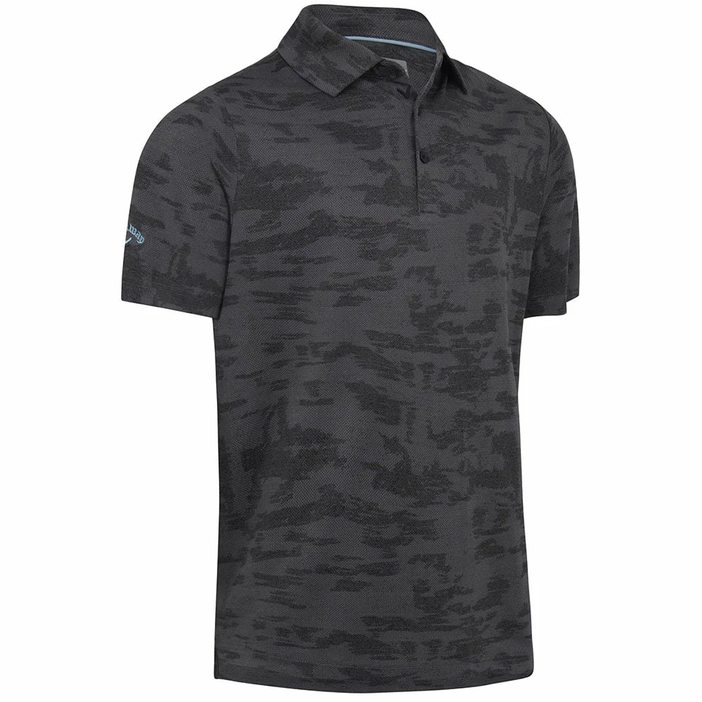 Callaway Digital Camo Jacquard Polo Shirt - Black Heather
