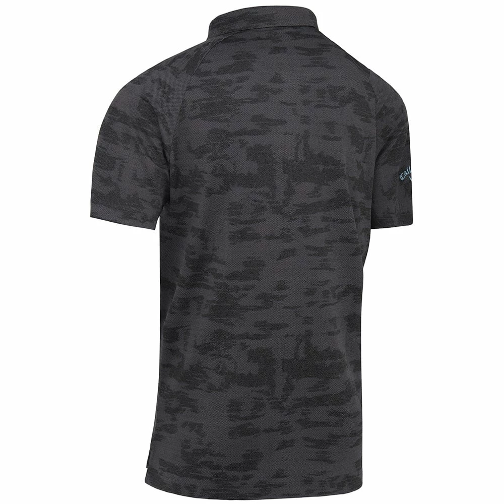 Callaway Digital Camo Jacquard Polo Shirt - Black Heather - Image 2