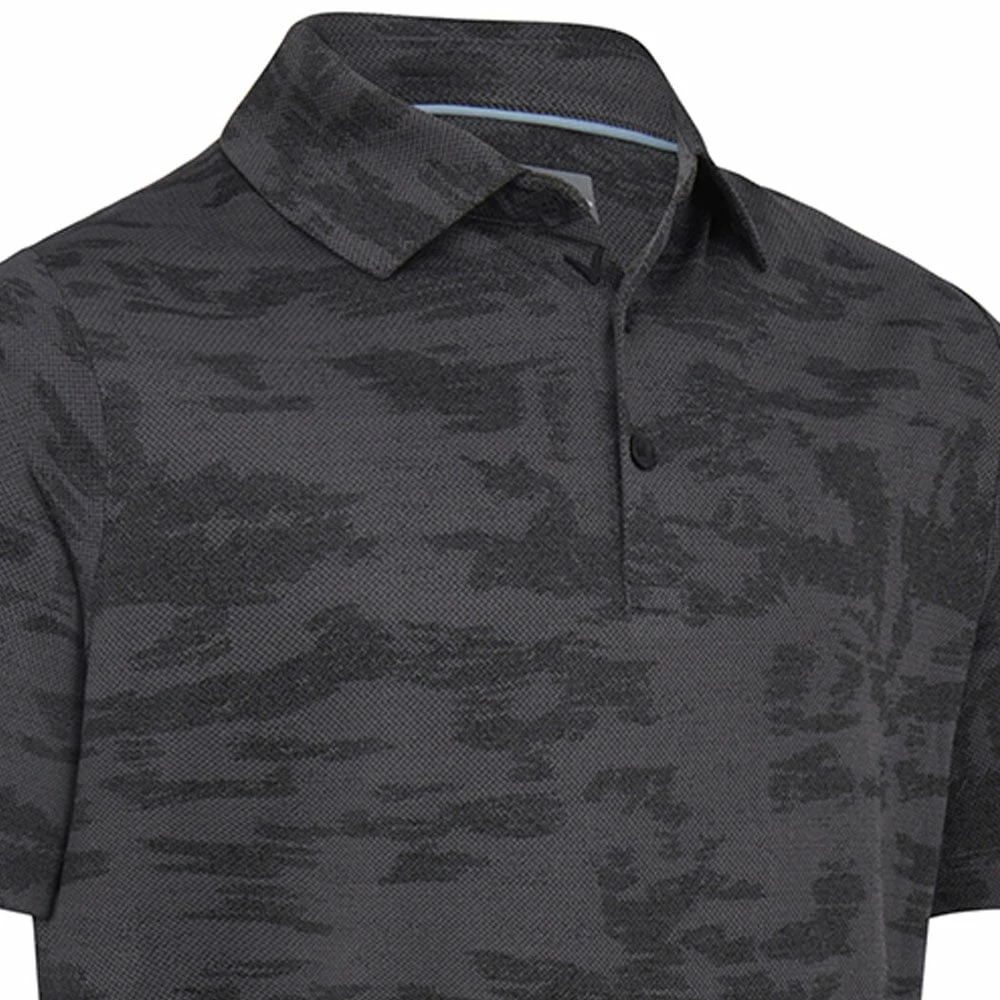 Callaway Digital Camo Jacquard Polo Shirt - Black Heather - Image 3
