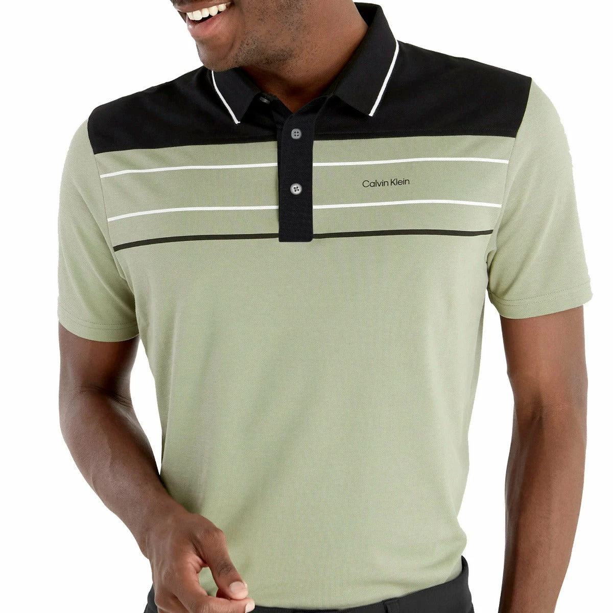 Calvin Klein Blackwater Polo Shirt - Cameo Green - Image 5