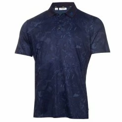 Calvin Klein Grunge Print Polo Shirt - Navy