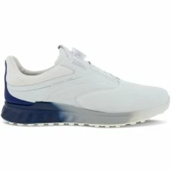 Golf Clearance Online ECCO S-Three BOA Waterproof Spikeless Shoes - White/Blue Depths/Bright White