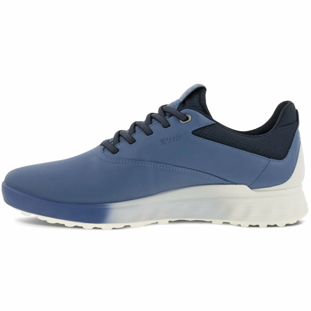ECCO S-Three Gore-Tex Waterproof Spikeless Shoes - Retro Blue/White/Marine - Image 3