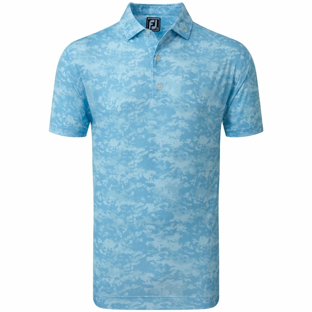 FootJoy Cloud Camo Polo Shirt - True Blue
