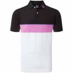 FootJoy Colour Theory Polo Shirt - Black/Violet/Orchid/White