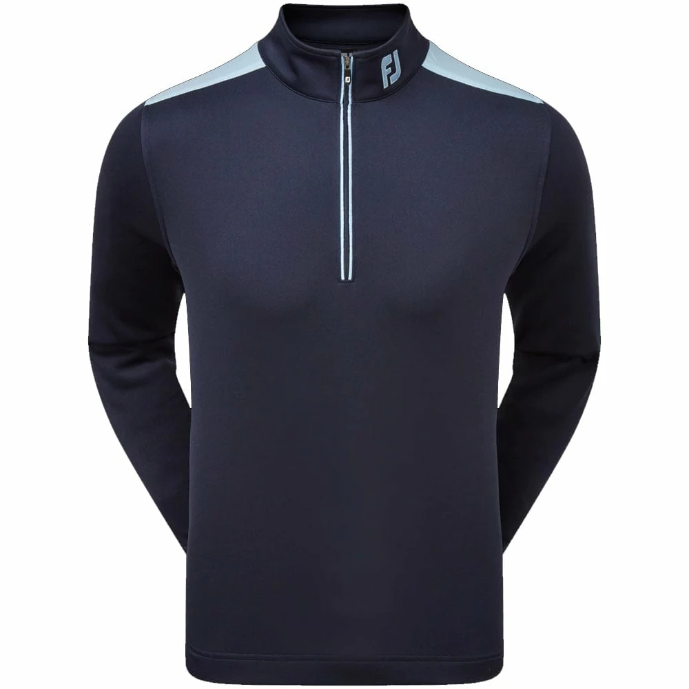 FootJoy Contrast Chill-Out Xtreme 1/4 Zip Pullover - Navy/Sky