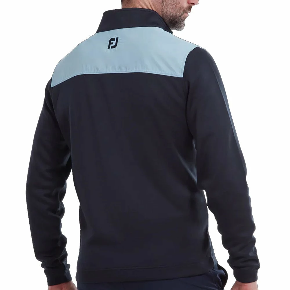 FootJoy Contrast Chill-Out Xtreme 1/4 Zip Pullover - Navy/Sky - Image 4