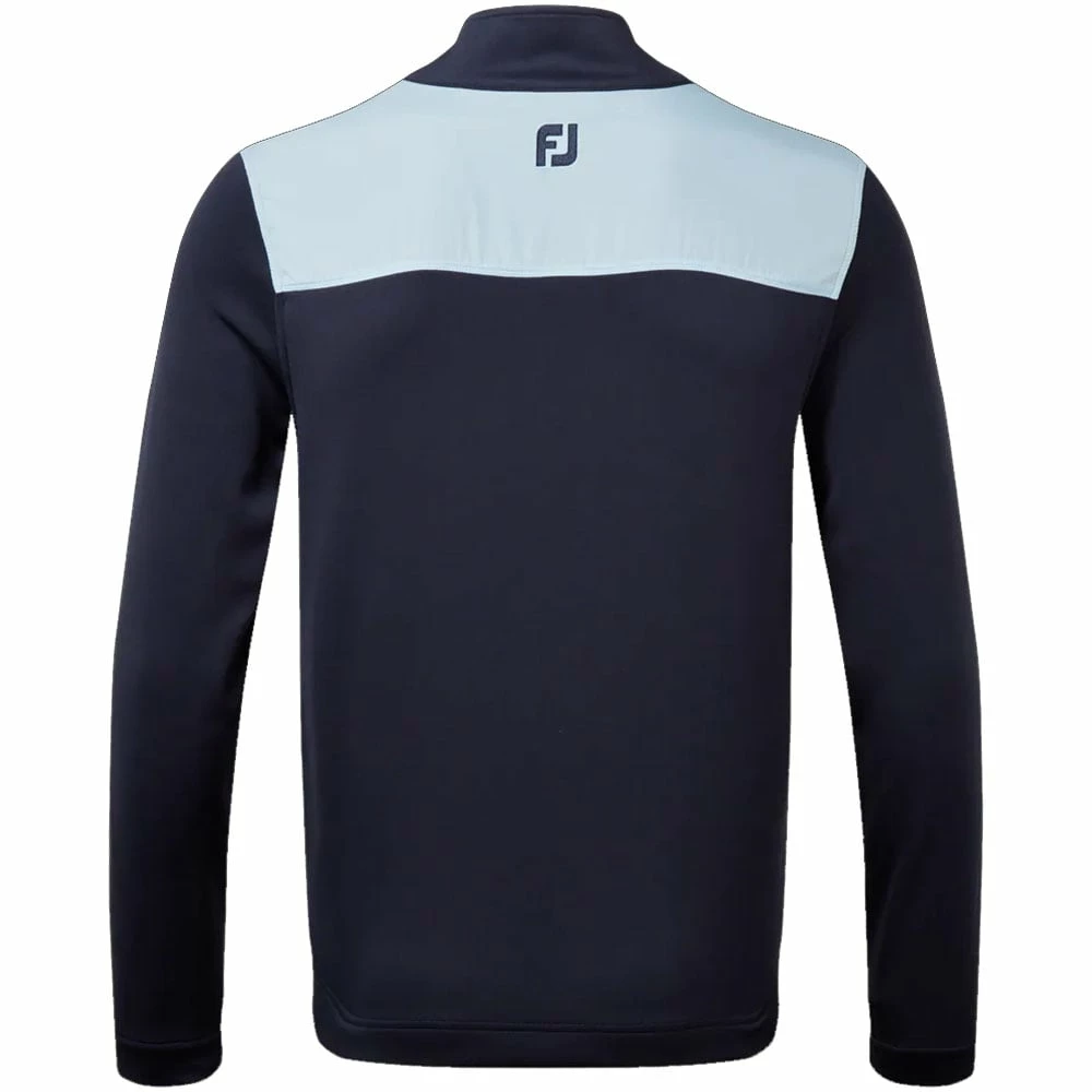 FootJoy Contrast Chill-Out Xtreme 1/4 Zip Pullover - Navy/Sky - Image 2