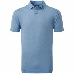 FootJoy Heather Self Collar Polo Shirt - Cobalt