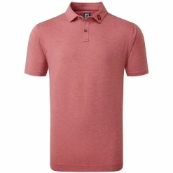 FootJoy Heather Self Collar Polo Shirt - Red