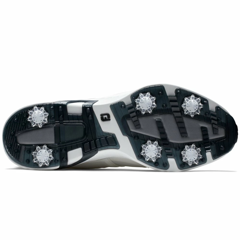 FootJoy Hyperflex BOA Waterproof Spiked Shoes - White/Black - Image 2