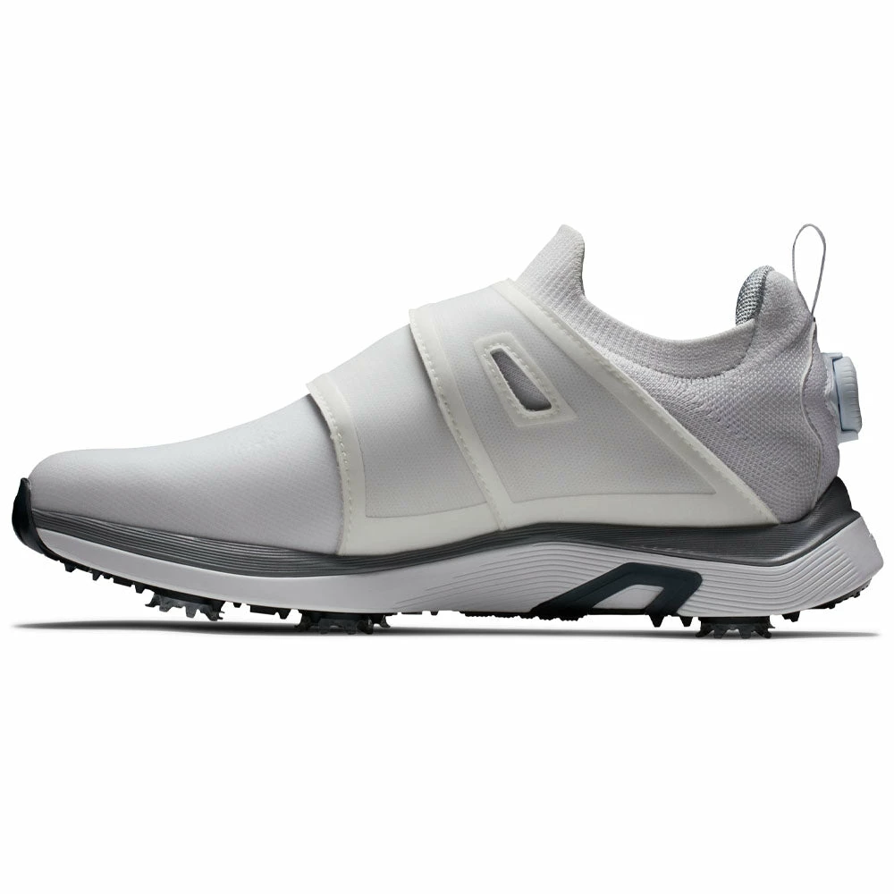 FootJoy Hyperflex BOA Waterproof Spiked Shoes - White/Black - Image 3