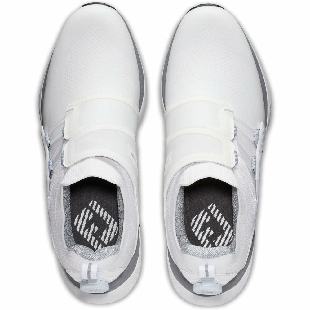 FootJoy Hyperflex BOA Waterproof Spiked Shoes - White/Black - Image 4