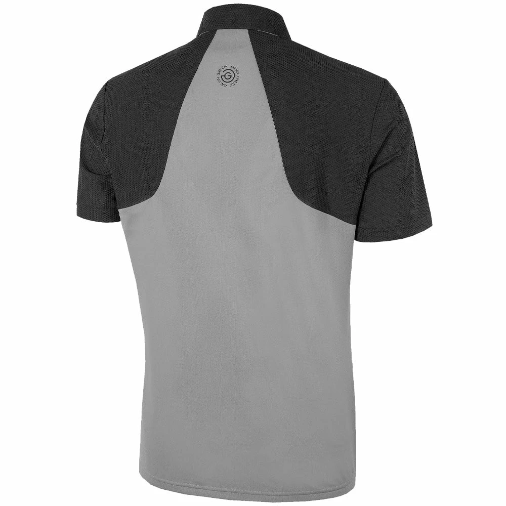 Galvin Green Massimo Ventil8+ Polo Shirt - Sharkskin/Black - Image 3