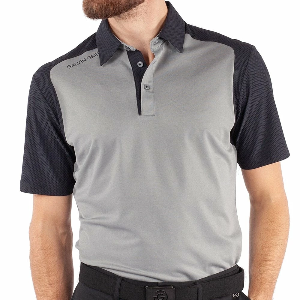 Galvin Green Massimo Ventil8+ Polo Shirt - Sharkskin/Black - Image 5