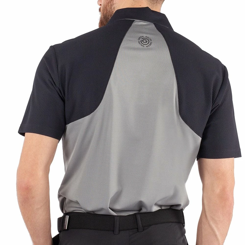 Galvin Green Massimo Ventil8+ Polo Shirt - Sharkskin/Black - Image 7