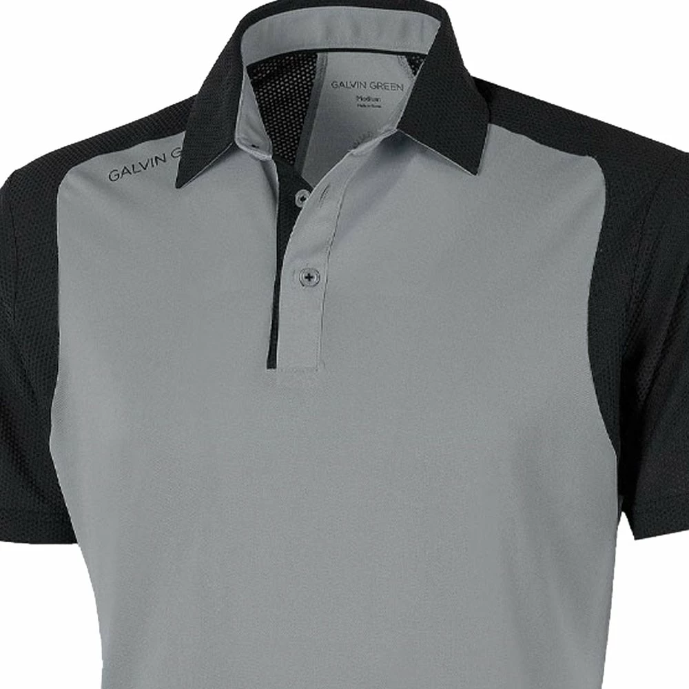 Galvin Green Massimo Ventil8+ Polo Shirt - Sharkskin/Black - Image 9