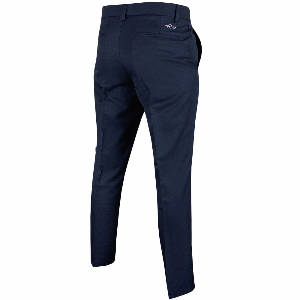 Greg Norman By ProQuip Flat Front 5-Pocket Trousers - Navy - Image 2