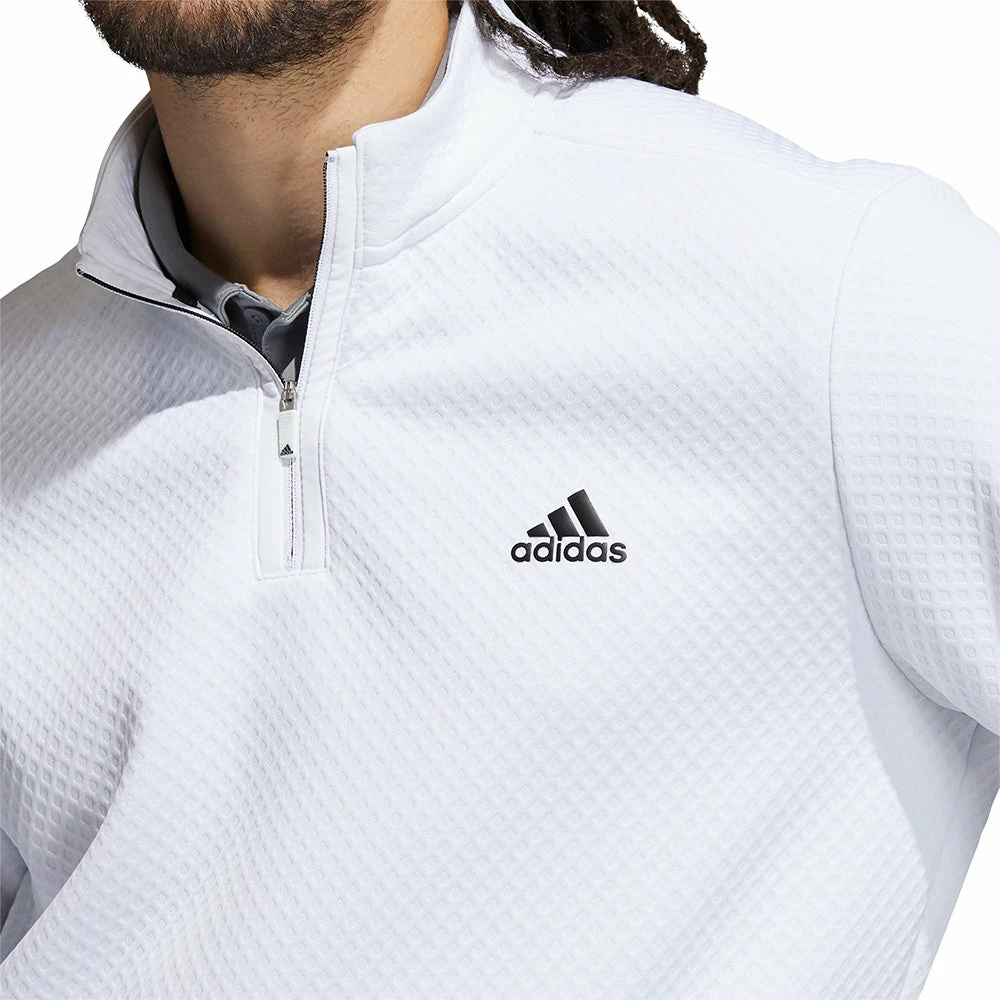 Adidas DWR 1/4 Zip Pullover - White - Image 4
