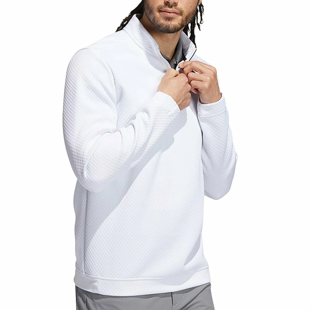 Adidas DWR 1/4 Zip Pullover - White - Image 3