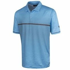 Island Green Gradient Print Polo Shirt - Aqua Marl
