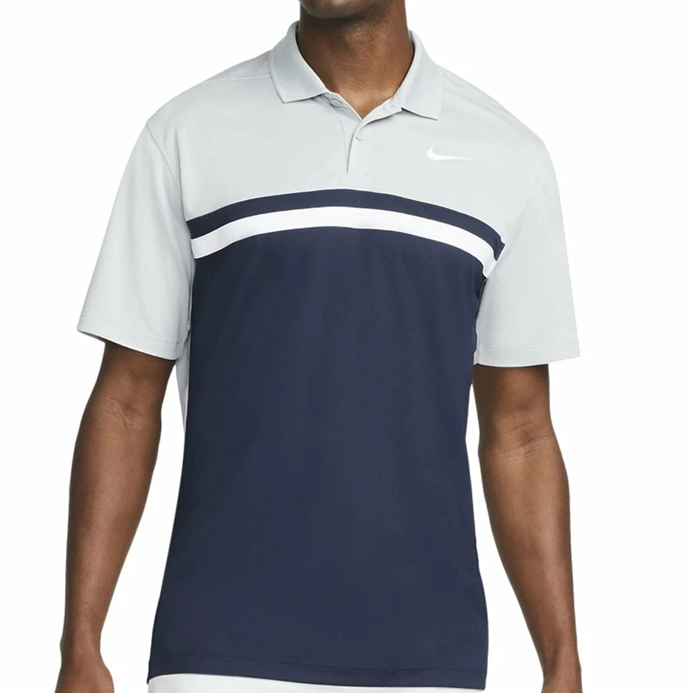 Nike Dri-FIT Victory Polo Shirt - Light Smoke Grey/Obsidian/White - Image 4