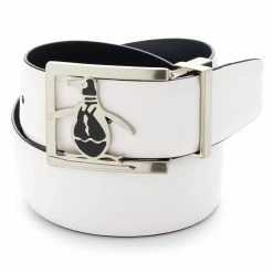 Original Penguin Reversible Leather Belt - White