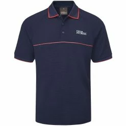 Oscar Jacobson Crompton Polo Shirt - Navy/Jewel Red