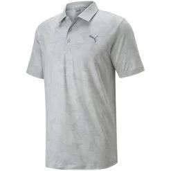 Puma Cloudspun Leaflet Polo Shirt - Quiet Shade Heather