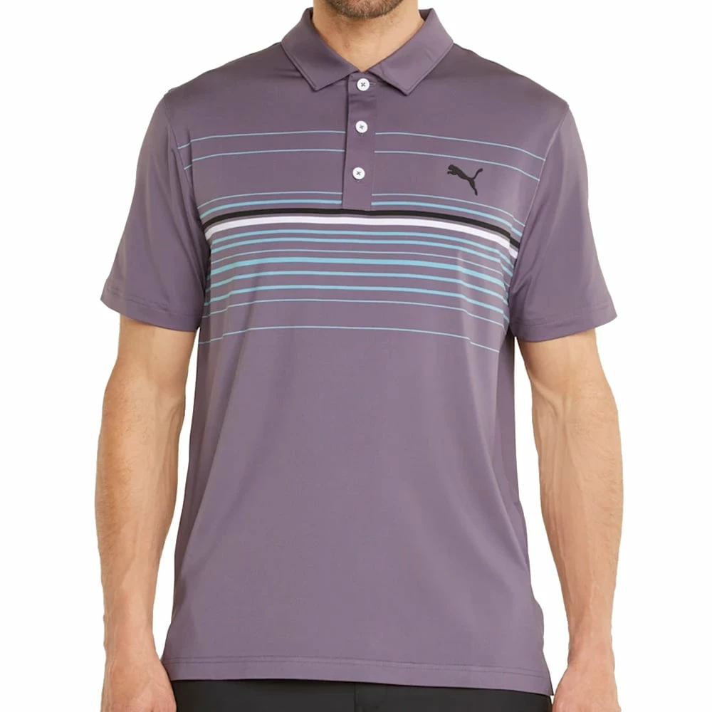 Puma MATTR Canyon Polo Shirt - Purple Charcoal/Black - Image 3