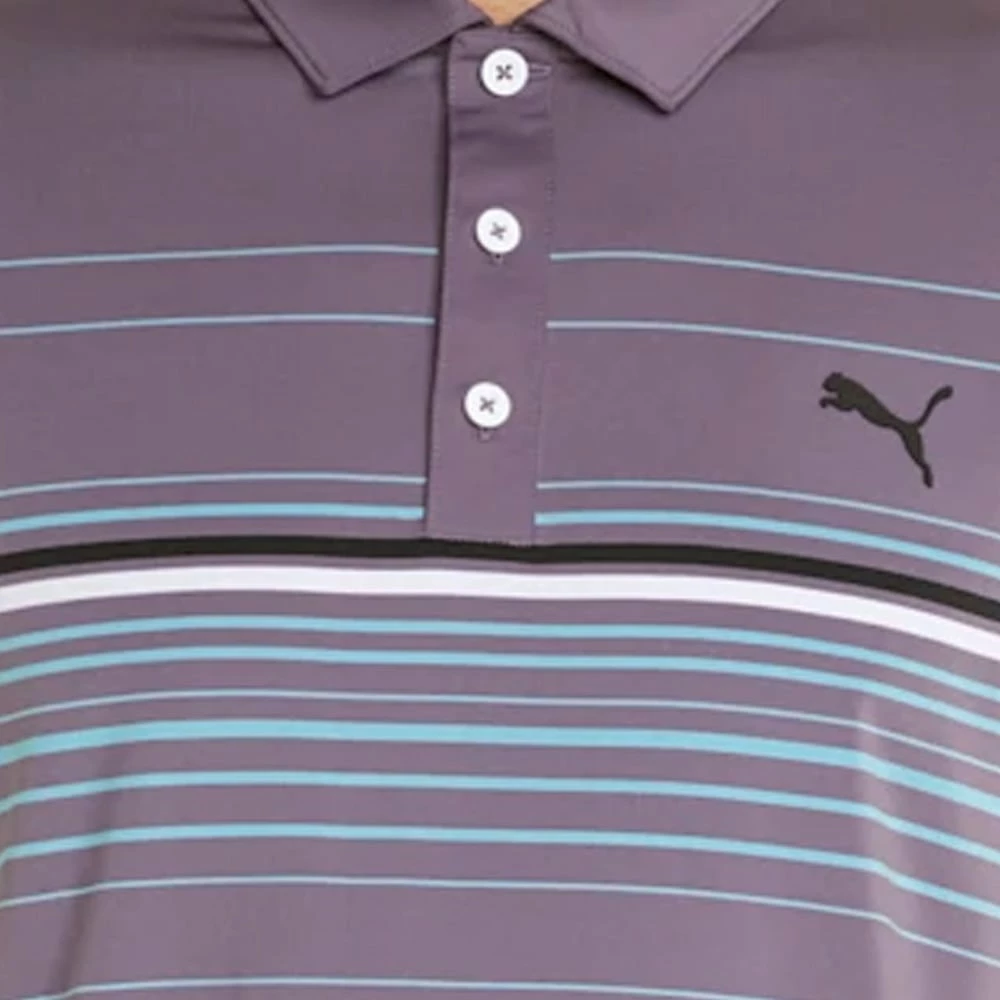 Puma MATTR Canyon Polo Shirt - Purple Charcoal/Black - Image 5