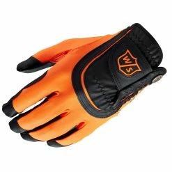 Wilson Staff Fit All Mens Golf Glove - Orange/Black