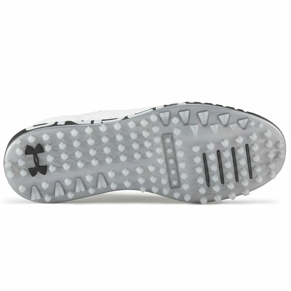 Under Armour HOVR Knit Lace Up Spikeless Shoes - White - Image 5